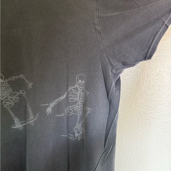 Urban Outfitters Vintage Distressed Project Social T Gray Skeleton Graphic Tee - Picture 4 of 5